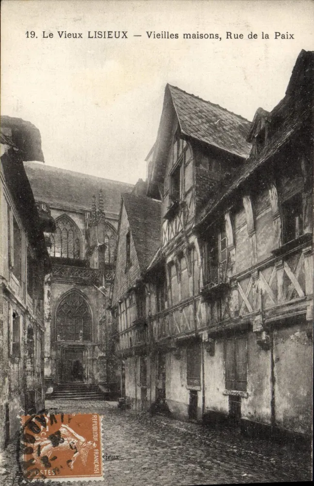 Alt LISIEUX — Alte Häuser, Rue de la Paix — Verlag: POSTES FRANÇAISES, n°19 - Vorderseite