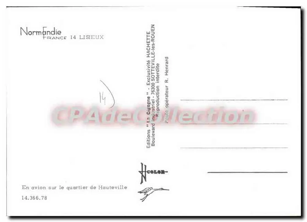Hauteville - Industriebezirk — Luftbild — Editions 'La Cigogne', Hachette - Rückseite