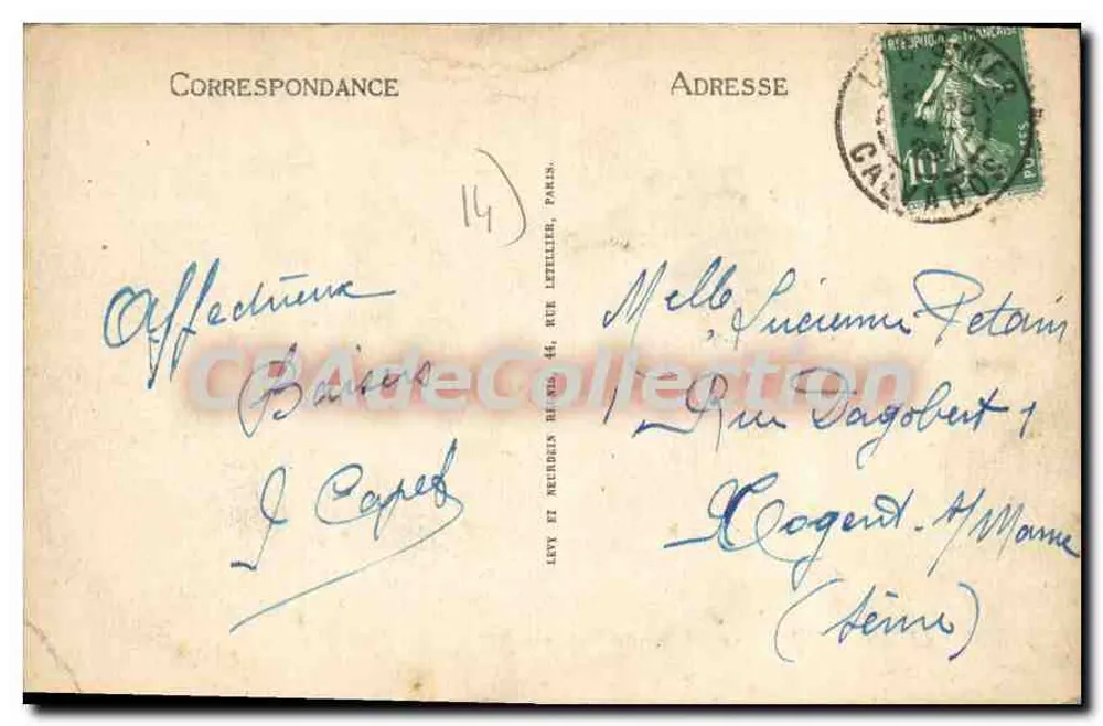 LUC-SUR-MER - La Pesca a las Almejas - ND - Reverso
