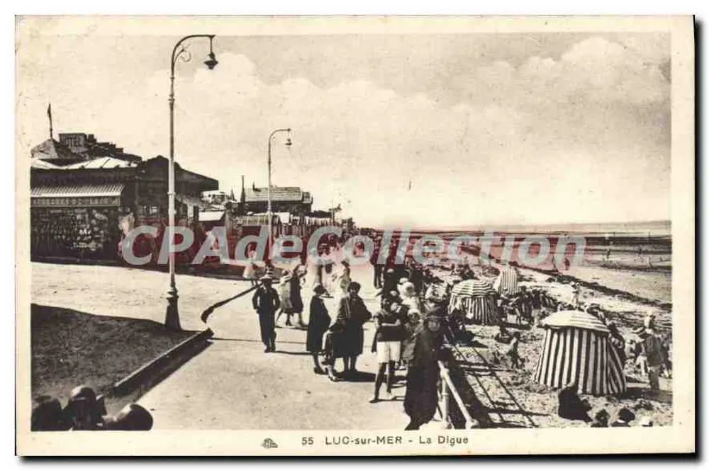 LUC-sur-MER - A Dique — Bilhete postal antigo dos Arts Photoméc. N°55 - Frente
