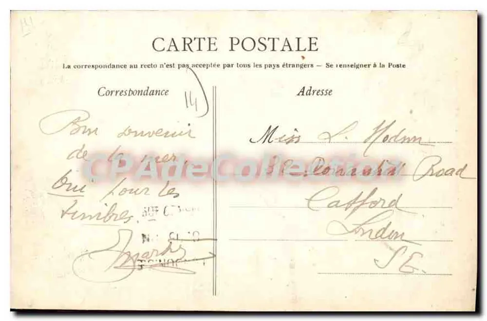 Luc-sur-Mer — As Falésias — Coleção Bouchez - Verso