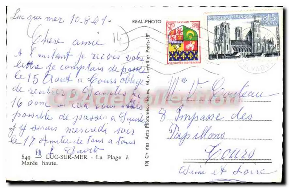 LUC-SUR-MER — praia animada — Cap - Verso