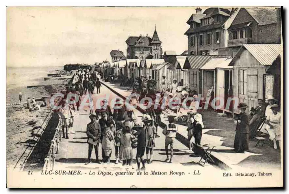 Luc-sur-Mer - A Digue, bairro da Maison Rouge - Edit. Delaunay, Tabacs - Frente