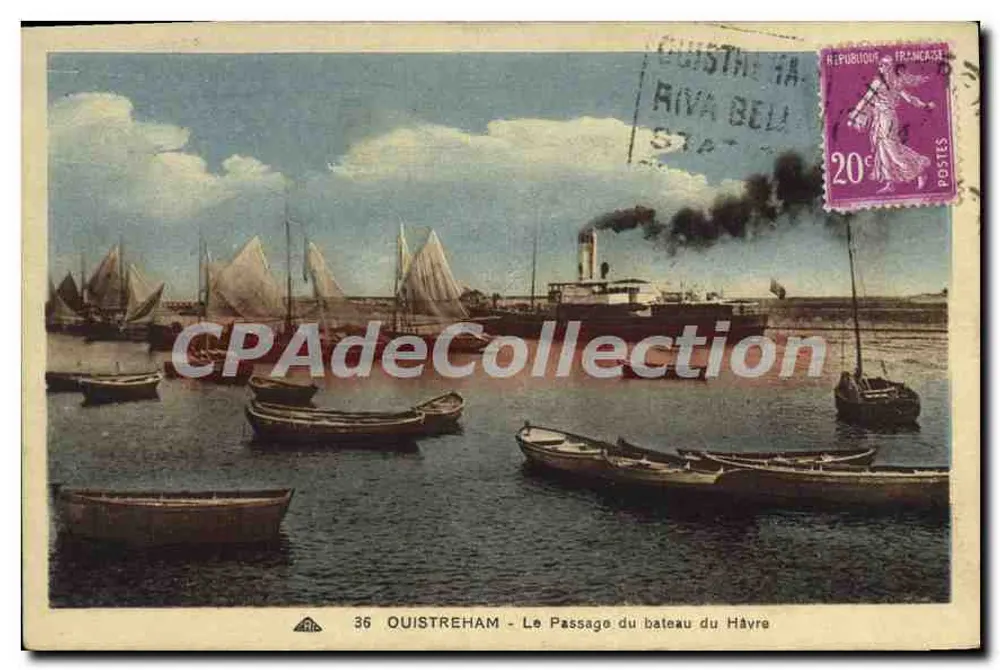 Ouistreham - Ansicht des Passages des Bootes von Le Havre — Verlag Lévy & Neudéin Rouris, Nr. 36 - Vorderseite
