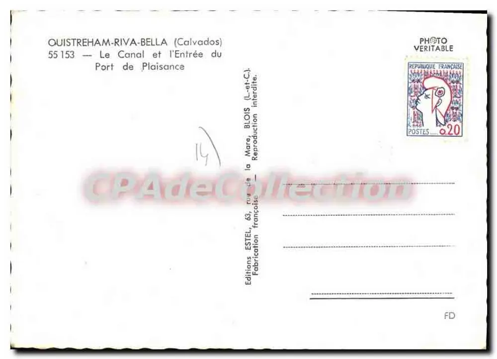 Freizeithafen in Ouistreham-Riva-Bella — Editions Estel, n° 55153 - Rückseite