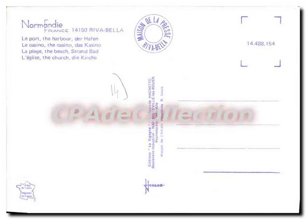 Ouistreham Riva-Bella — Panoramablick — Hachette Editions - Rückseite