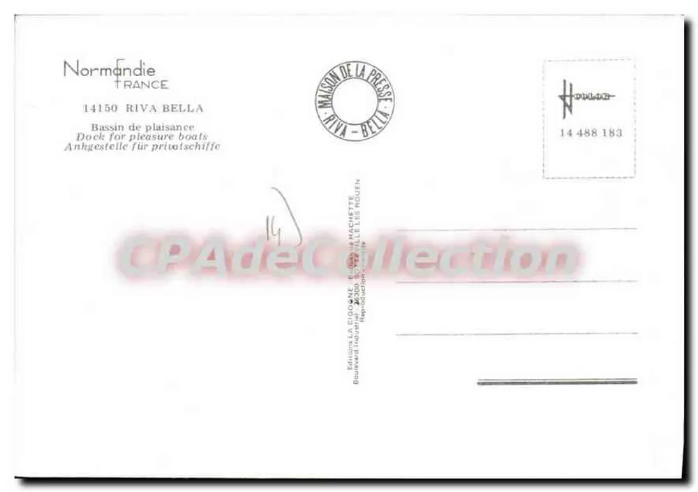 Porto de lazer Riva Bella — Serra-Marine e Lady III — editor La Cigogne - Verso