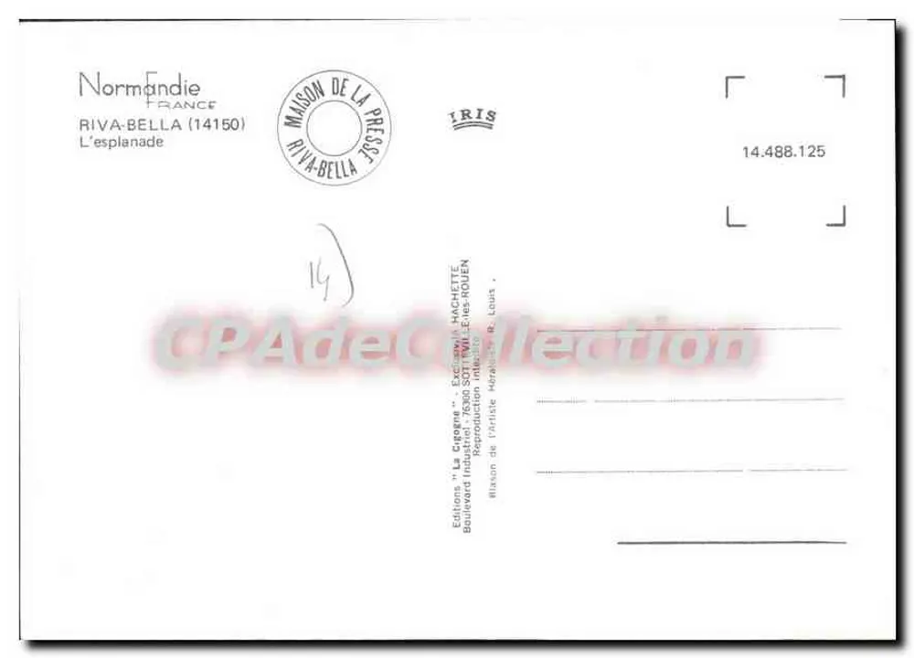 Kasyno w Riva-Bella — Widok panoramiczny — Wydawnictwo 'La Créperie' Riva-Bella - Rewers