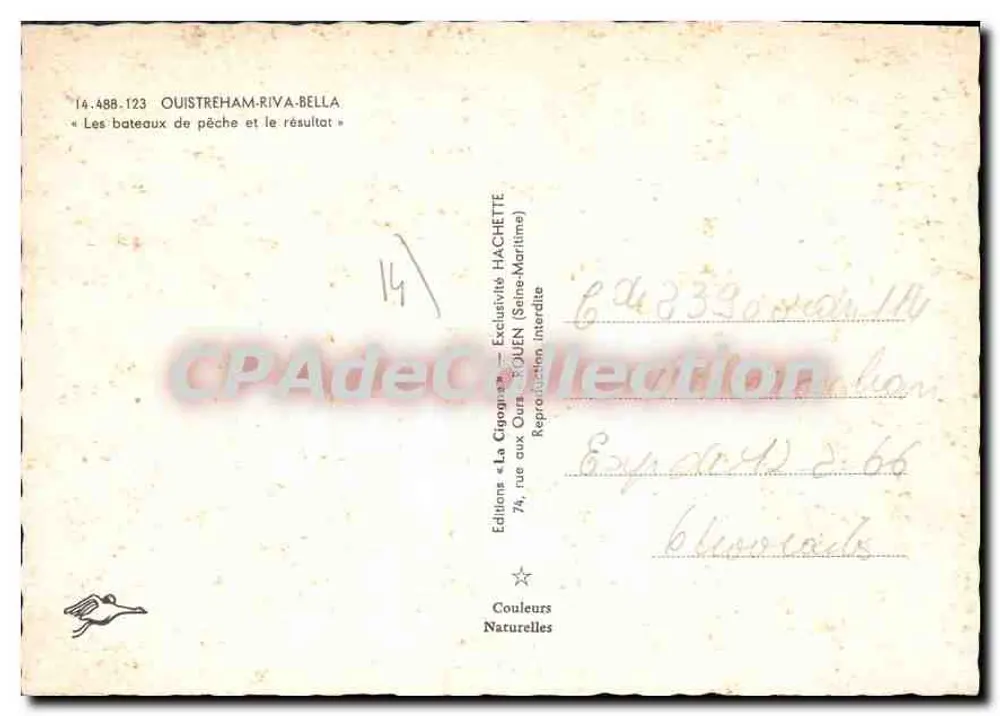 Ouistreham Riva-Bella — Fischereihafen und Waren — « La Groupe » Editions - Rückseite