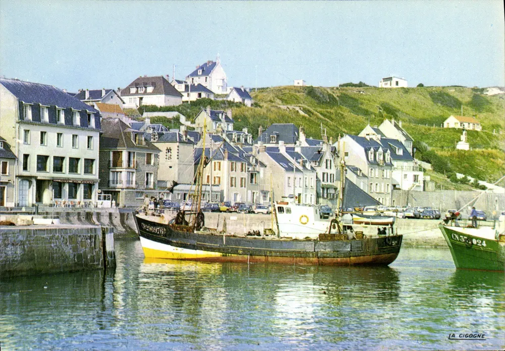 Port en Bessin — Ansicht des Hafens mit Booten — Edition La Cigogne - Vorderseite