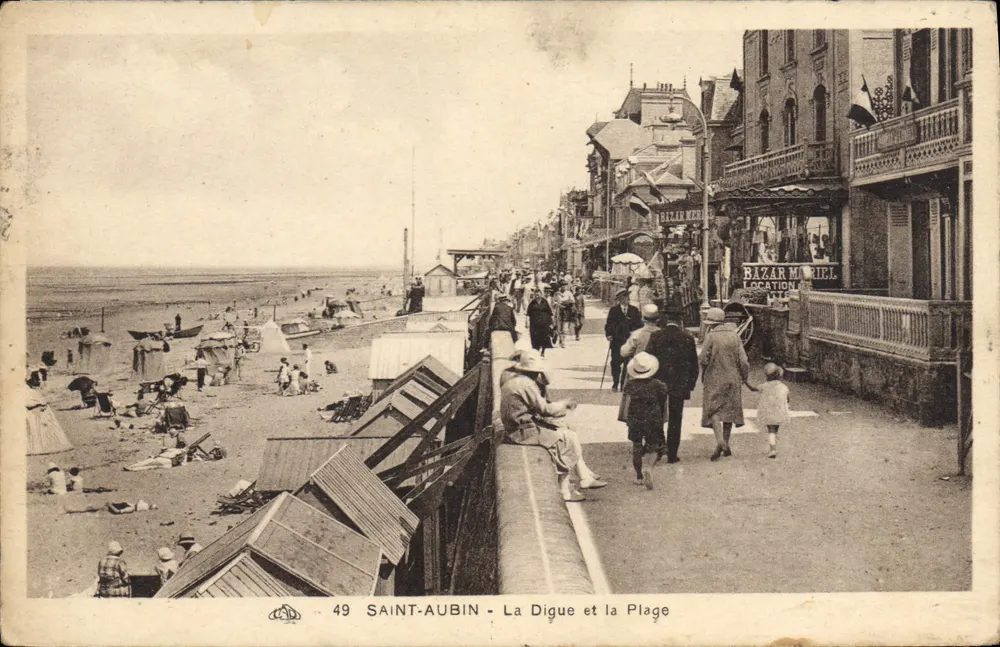 Saint-Aubin - A Dique e a Praia — editor Bazar Mariel, n° 49 - Frente