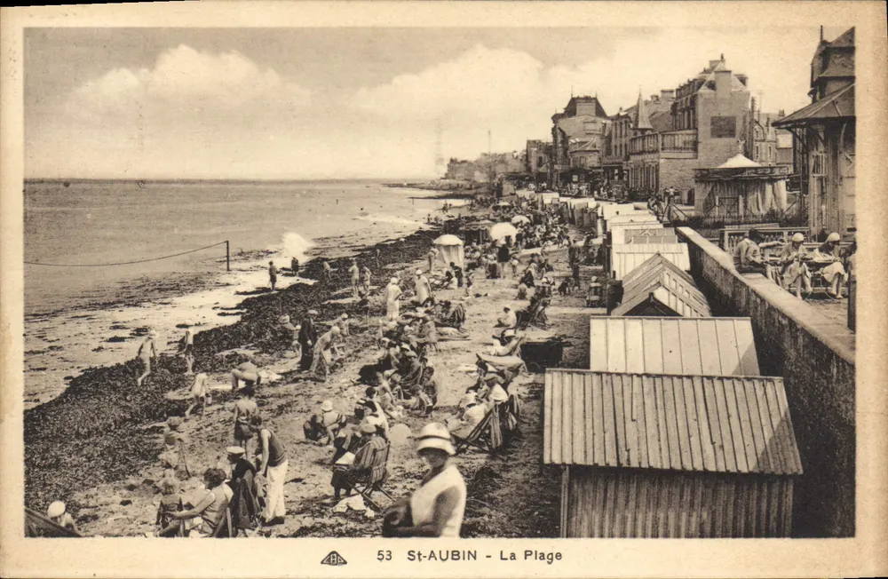 St-AUBIN - A Praia — série 53 — editor ABA - Frente
