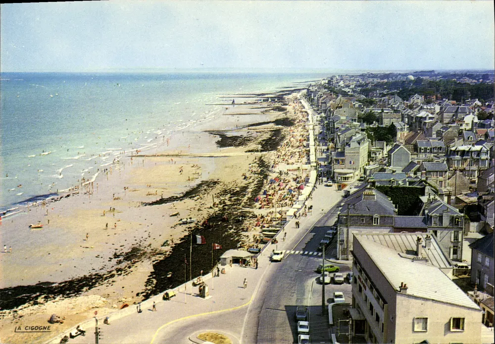 A Cegonha — Vista aérea da praia de Saint-Aubin-sur-Mer — Edição A Cegonha - Frente