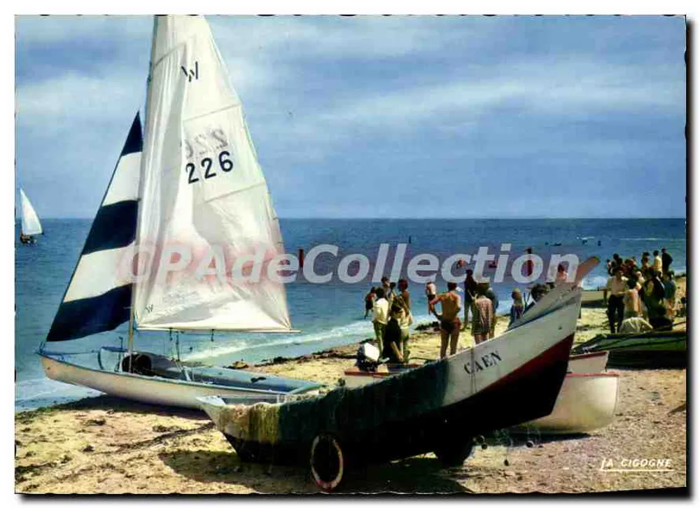 Segelschiffe am Strand — Saint-Aubin-sur-Mer (Calvados) — Editions 'La Cigogne' - Vorderseite