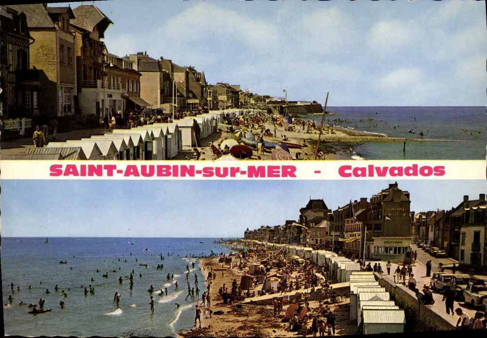 Saint-Aubin-sur-Mer - Calvados — vista da praia e da esplanada — Edições La Cigogne, Rouen - Frente