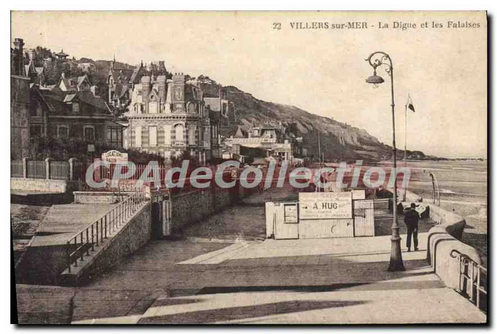 Villers-sur-Mer — Die Mole und die Klippen — Verlag A. Hug, Nr. 22 - Vorderseite