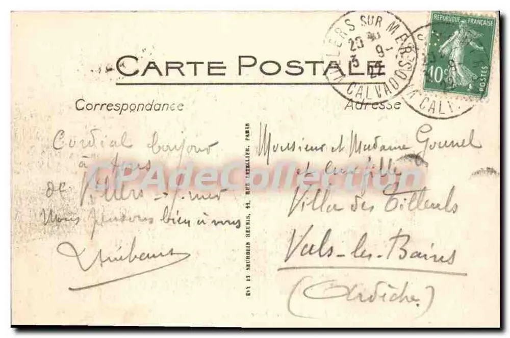 Villers-sur-Mer — Praia com maré baixa — LL. n°110 - Verso