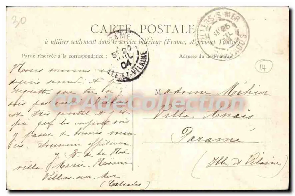 Villers-sur-Mer — La Plage à marée basse — editore VEC - Verso