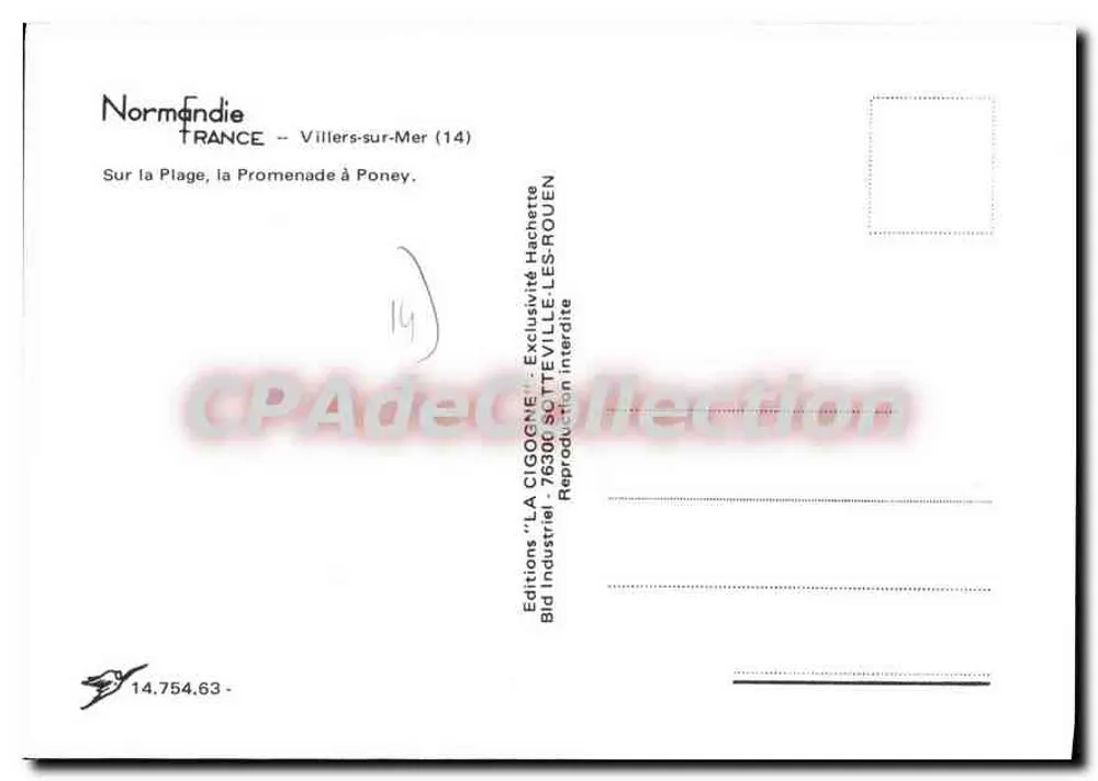 Pferdekutsche-Fahrt — Villers-sur-Mer — LA CIGOGNE - Rückseite