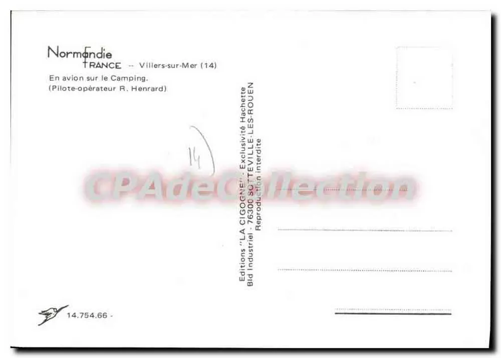 Villers-sur-Mer — Camping — Éditions LA CIGOGNE - Rückseite