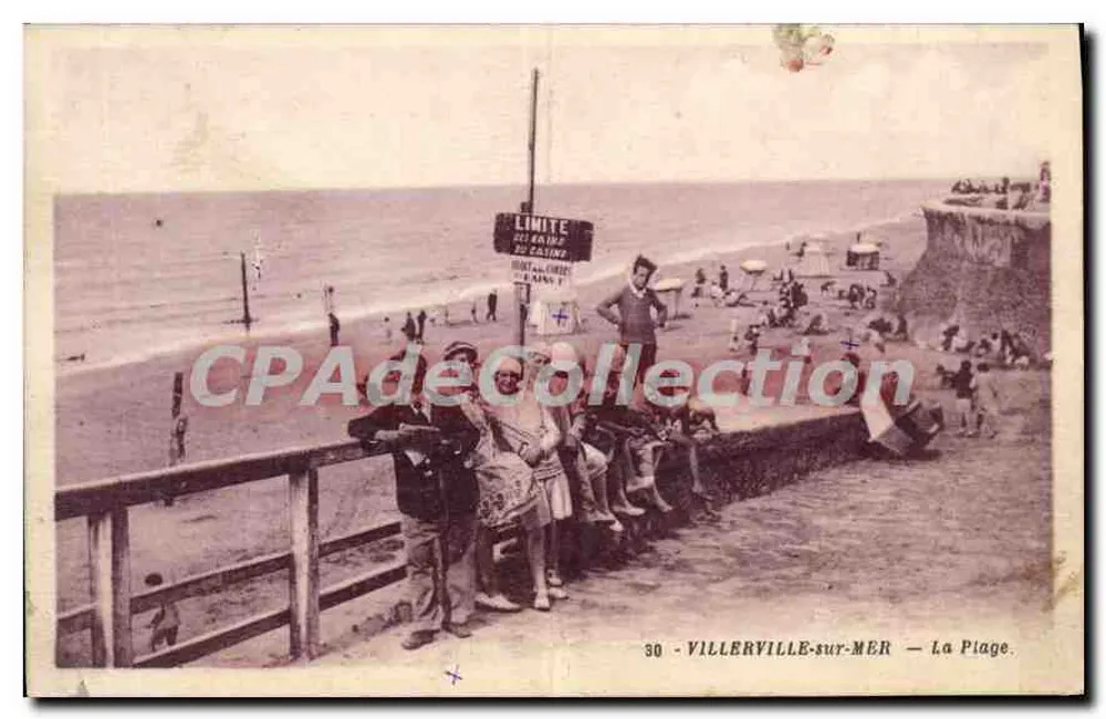 Villerville-sur-Mer — A Praia — G. Artaud, editor da Closse, n°30 - Frente
