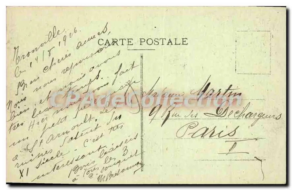 Cripta do Priorado de Saint-Arnoult — Arredores de Trouville-sur-Mer — Fillion, editor, Lisieux - Verso