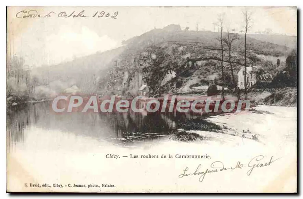 Clécy — De rotsen van de Cambronnérie — E. David, uitgever, Clécy - Voorkant