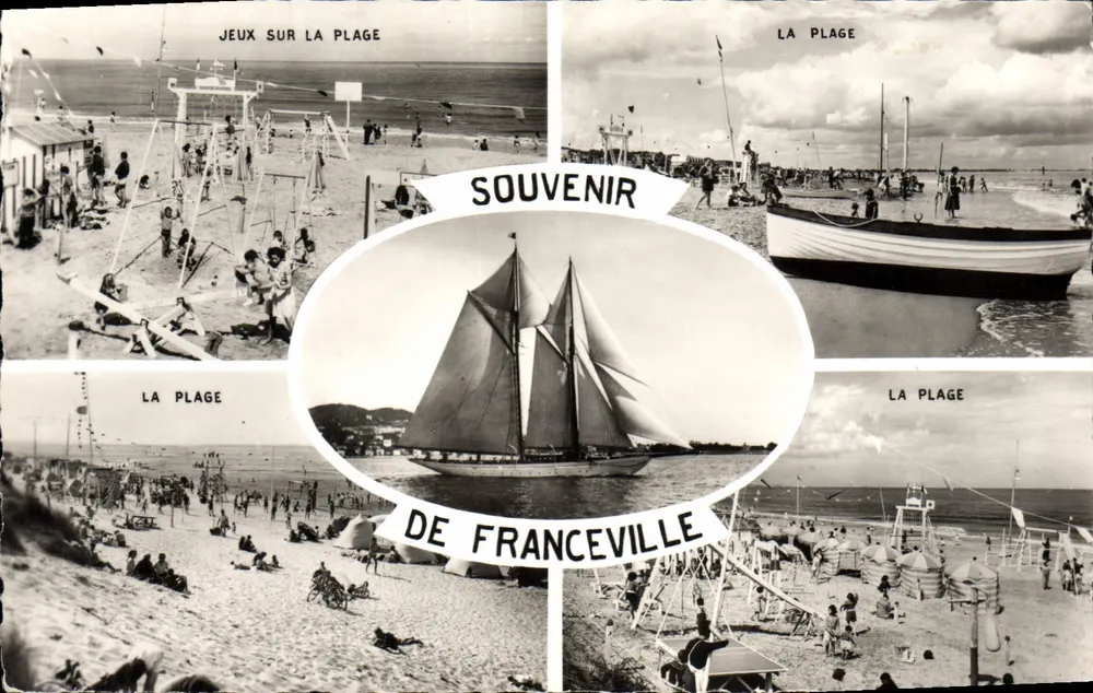 Franceville — Ansicht der Küste — Real Photo - Vorderseite