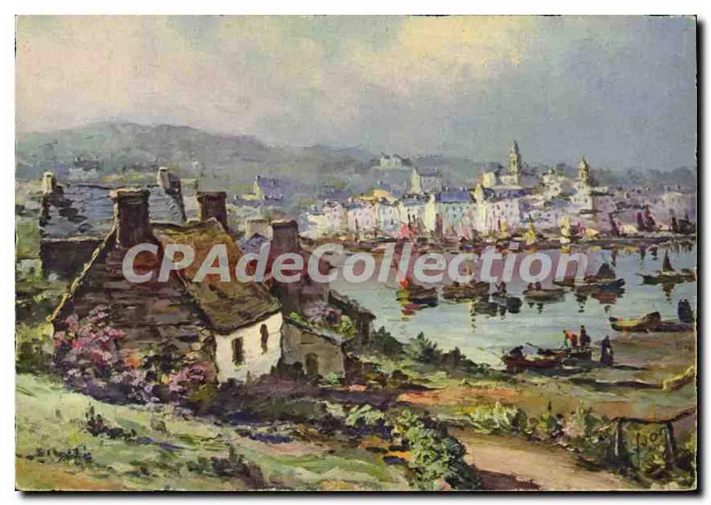 Audierne (Finistère) — Vista geral do porto — As Edições de Arte YVON, Paris - Frente