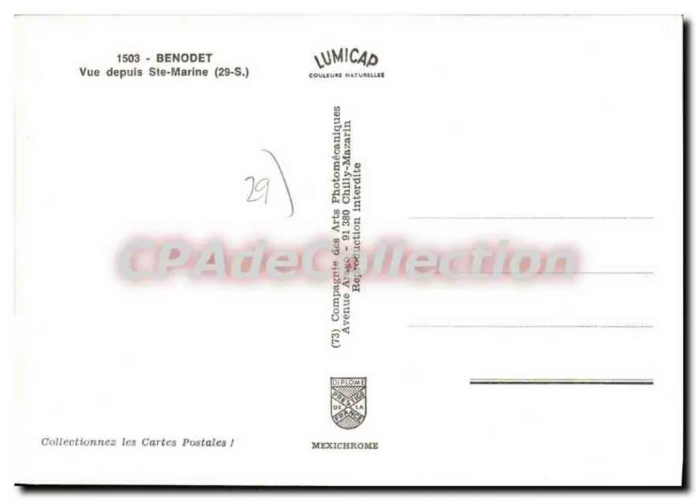 Bénodet — Uitzicht vanaf Ste-Marine (29-S.) — Lumicad - Achterkant