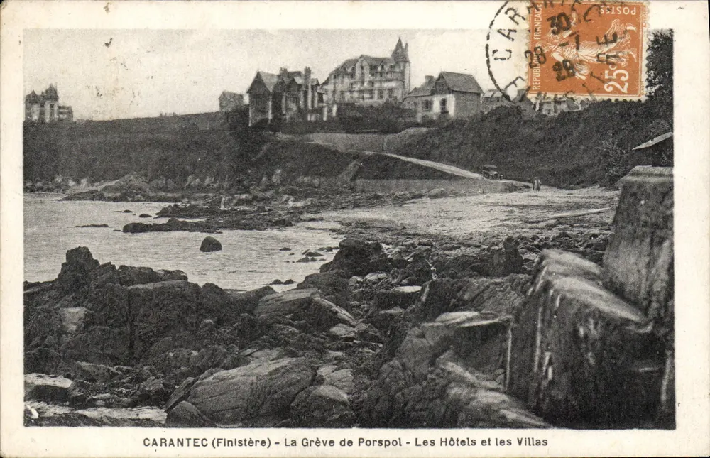 Carantec (Finistère) — La Grève de Porspol — Die Hotels und Villen - Vorderseite