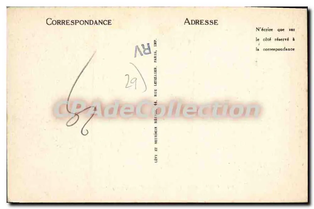 Concarneau — Desembarque do atum — Imp. Lévy et Neurimin, Paris - Verso