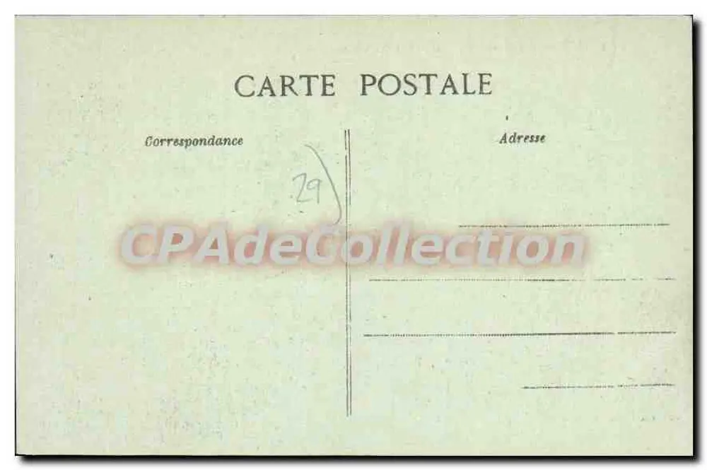 Concarneau — Der Criée Hafen und Coat-Pin — Sammlung Villard, Quimper - Rückseite