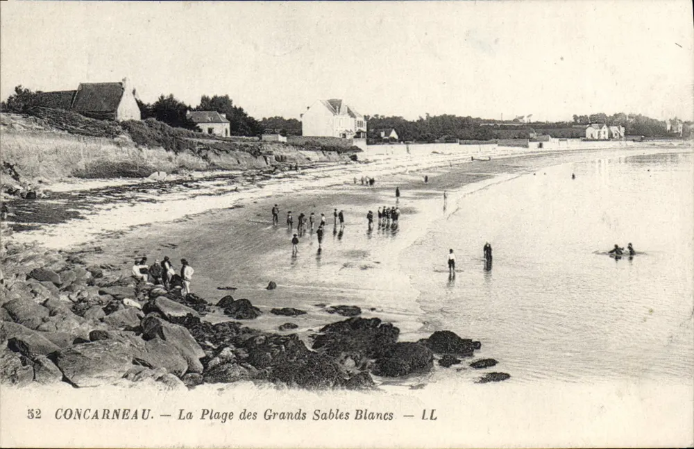 Concarneau — A Praia dos Grandes Areias Brancas — LL - Frente
