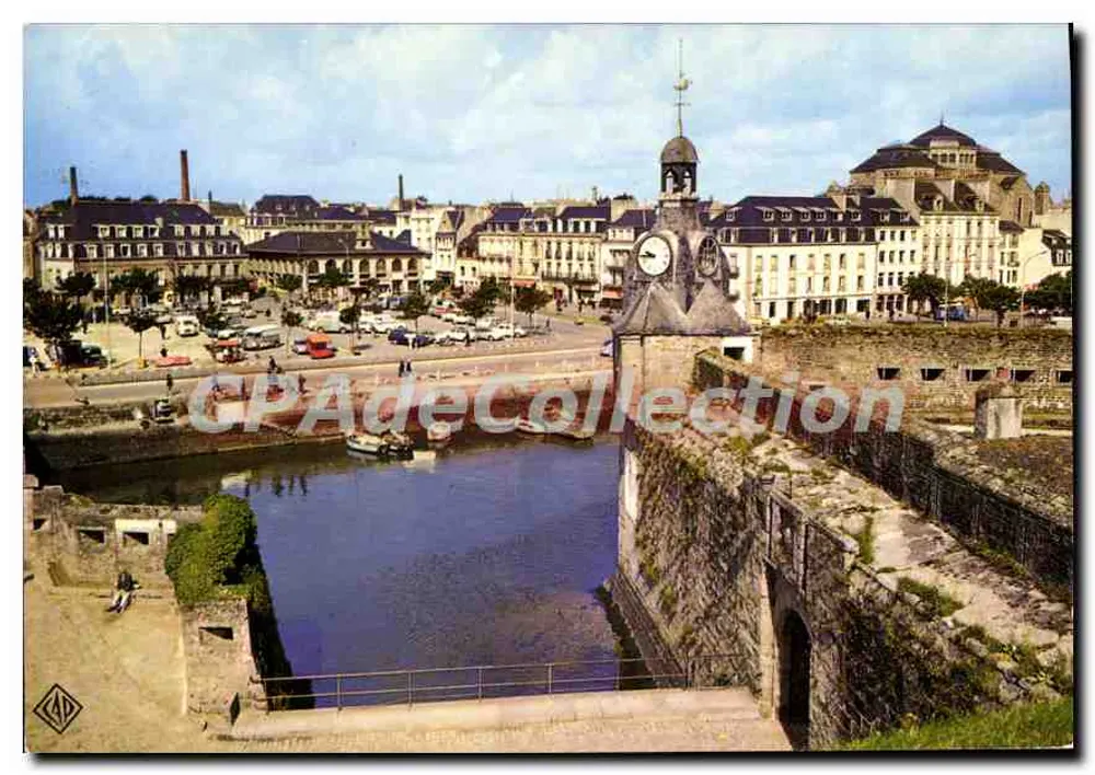 Concarneau (29) — Ansicht der Place Jean Jaures von den Mauern (14. und 17. Jahrhundert) — Édition C.A.P. - Vorderseite