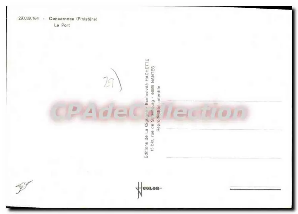 Concarneau — O Porto — Edições da Cigarrinha - Verso