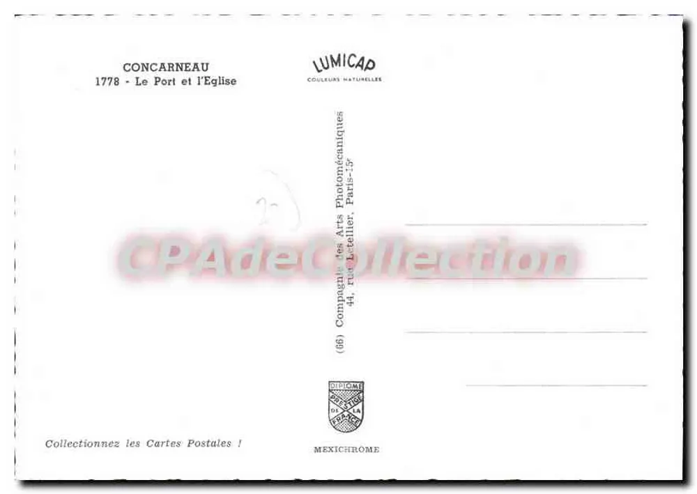 Concarneau — O Porto e a Igreja — Lumicap - Verso