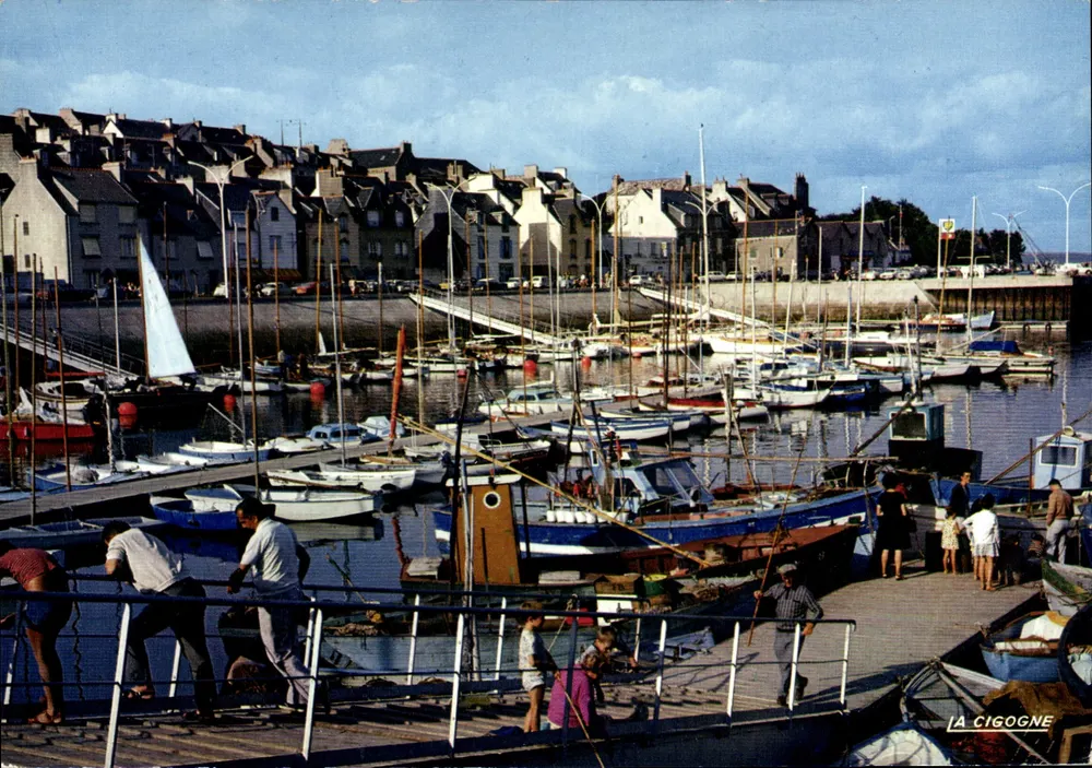 Douarnenez (Finistère) — A vista do porto de recreio de Tréboul — Éditions La Cigogne - Frente