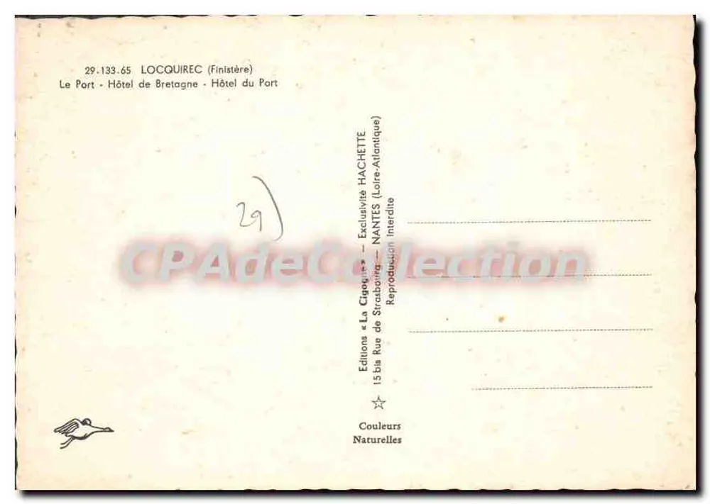 Locquirec — Hafen von Bretagne — Editions « La Cigogne » - Rückseite