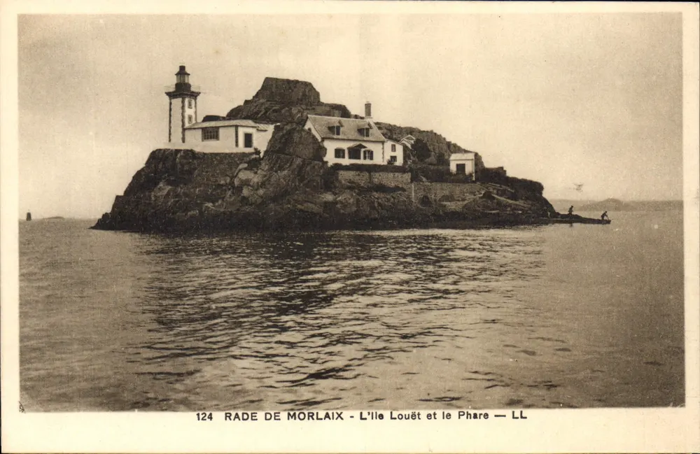 Rade de Morlaix — A ilha Louët e o farol — LL - Frente