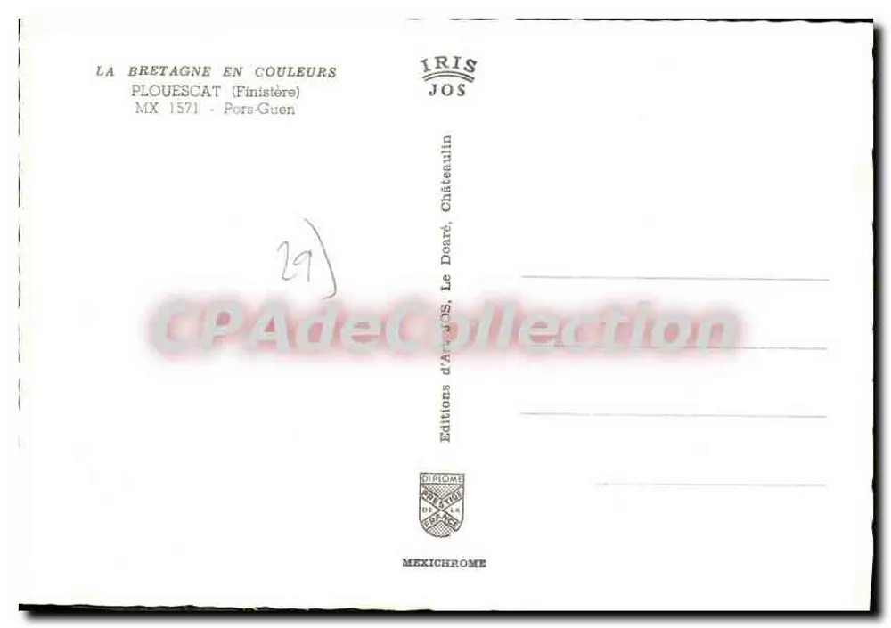 PLOUESCAT (Finistère) — praia e vila costeira — Éditions IRIS JOS - Verso