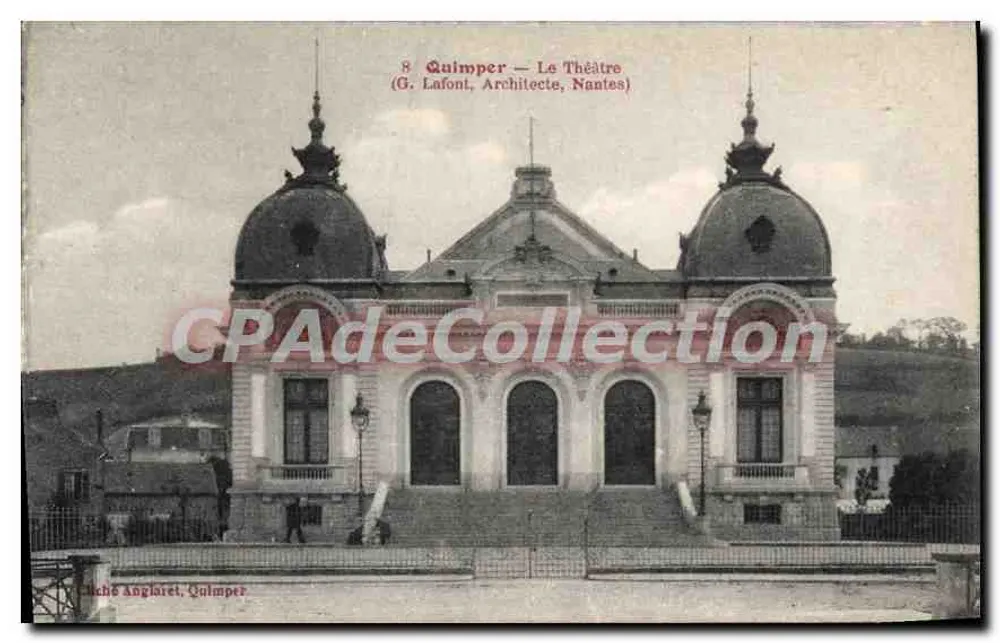 Quimper — Teatr — (G. Lafont, architekt, Nantes) - Awers