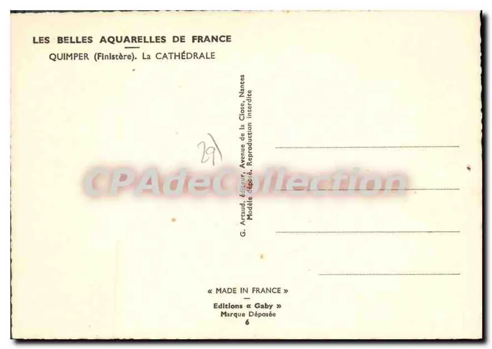 Quimper (Finistère) — Widok na katedrę — Wydawnictwo Gaby - Rewers