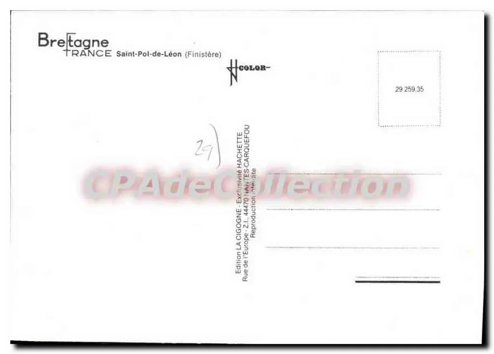 Saint-Pol-de-Léon — widok panoramiczny — Wydawnictwo La Cigoone - Rewers