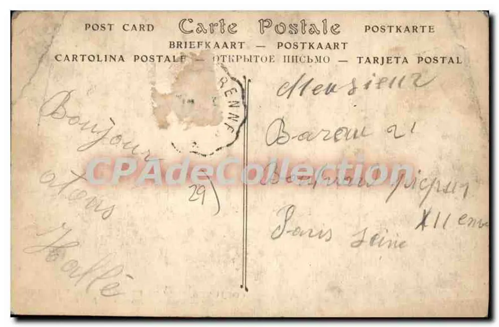 Coutures, Moeurs et Costumes Bretons — Sonneurs Bretons — ND Phot. — N°129 - Verso
