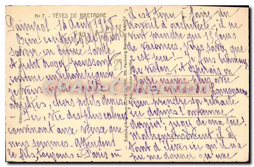 एक टोपी वाले आदमी का चित्र — ब्रेटेन के सिर की श्रृंखला — आर्टिसन श्यूक, नैंसी - पीछे