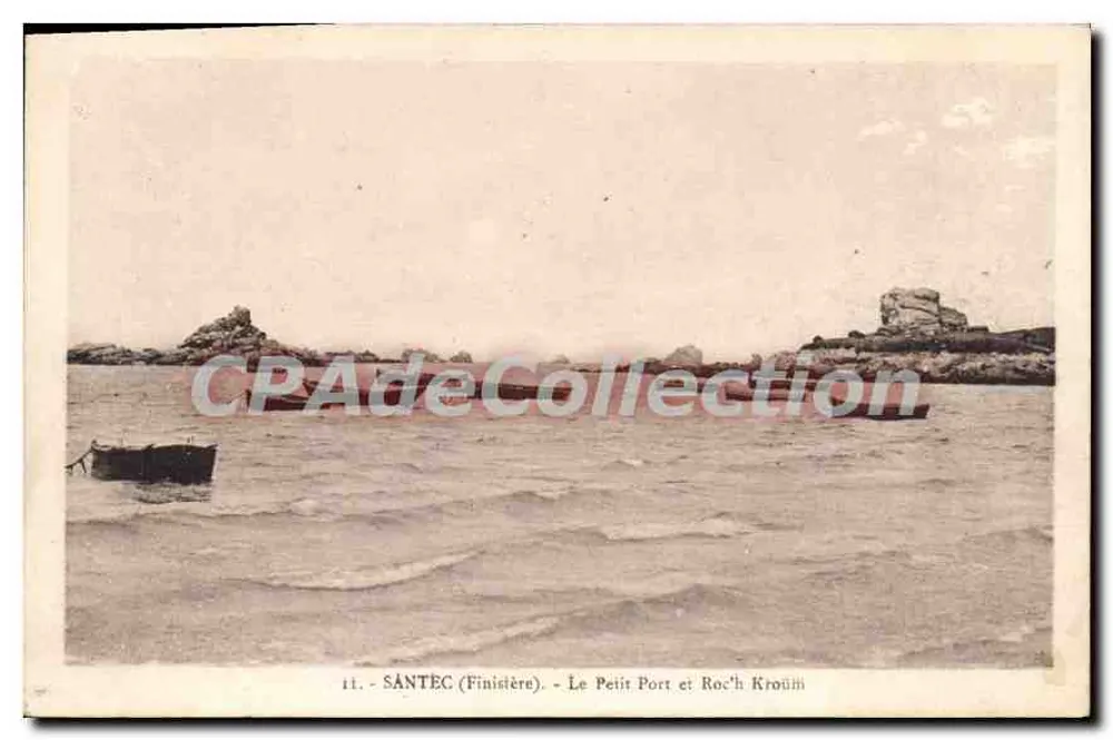Sântec (Finistère) — O Pequeno Porto e Roc'h Krouïh — Bilhete postal antigo de Coleção - Frente