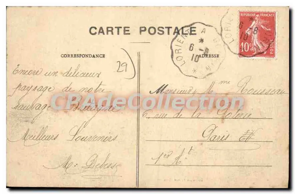 Die Felsen von Barrigan - Tal der Ellé — Sammlung Villard, Quimper - Rückseite