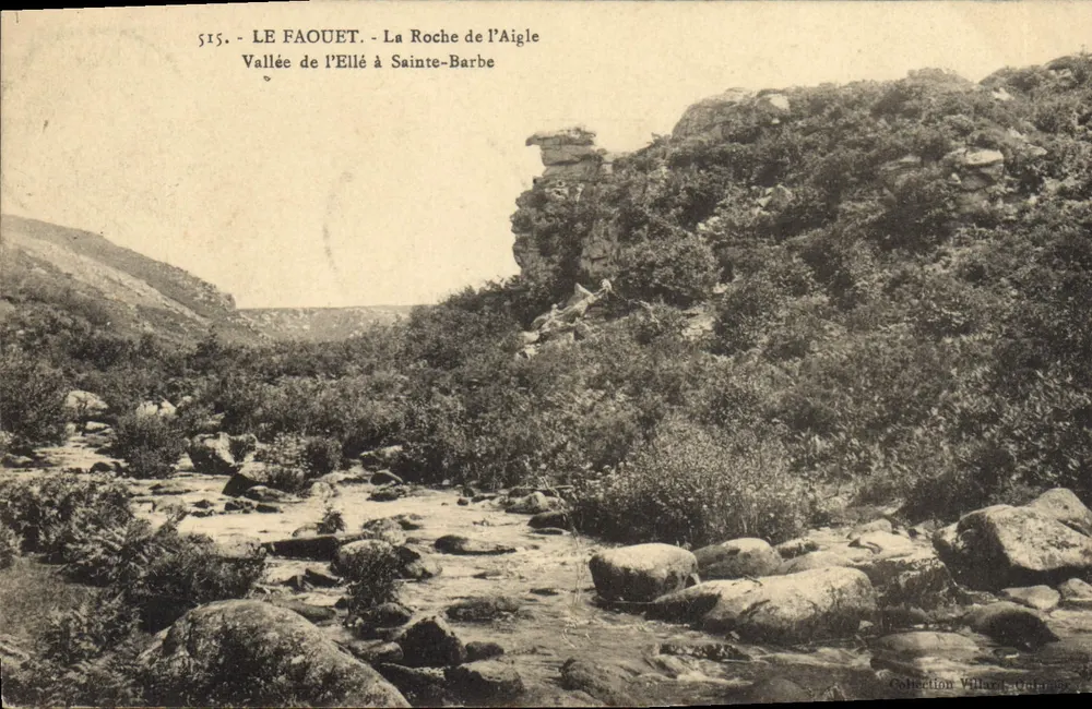 Le Faouët - Die Felswand des Adlers - Tal der Ellé bis Sainte-Barbe - Vorderseite