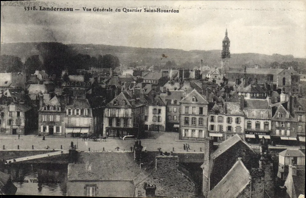 Landerneau — Vista Geral do Bairro Saint-Honardon — Coleção Villard, n° 5318 - Frente